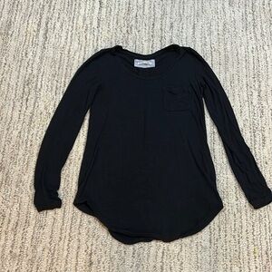 Pure good size small black long sleeve tee shirt​​​​​